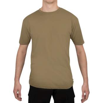 Rothco Athletic Fit Solid Color T-Shirt Brown 17470 17471