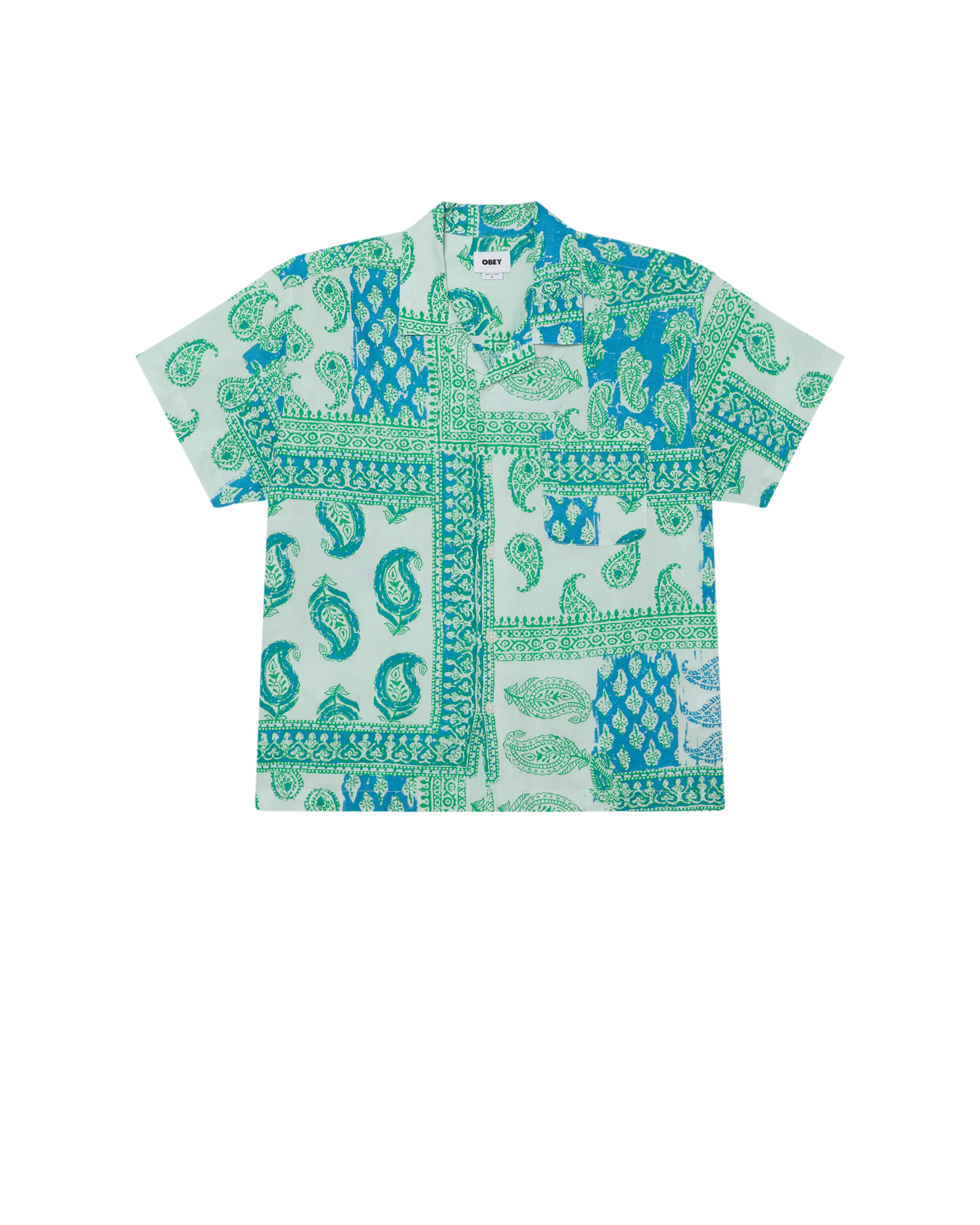 OBEY Men's Mayer Woven Delicate Blue Multi 181210462 DTB