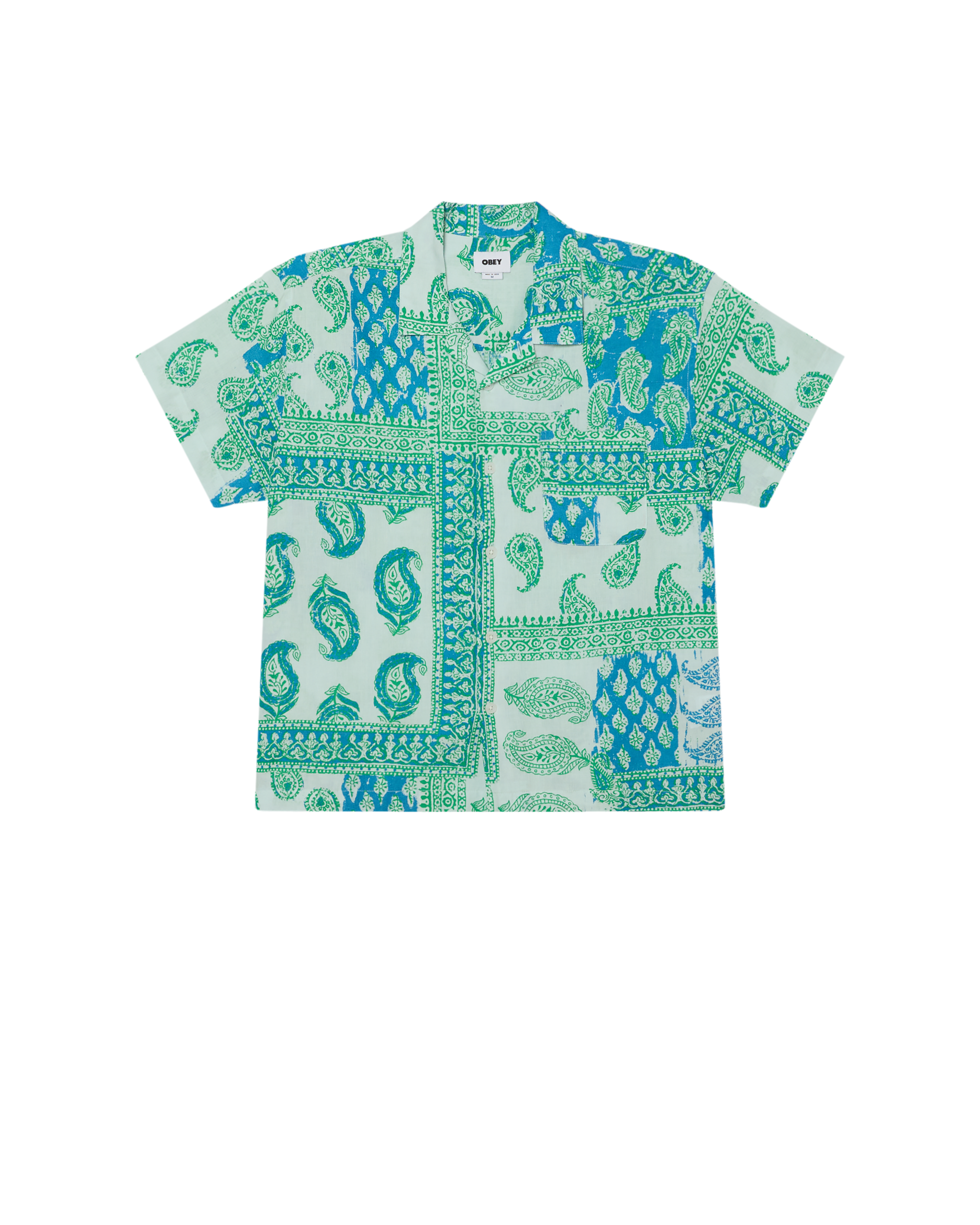 OBEY Men's Mayer Woven Delicate Blue Multi 181210462 DTB