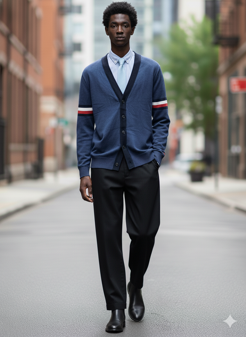 Tommy Hilfiger Men's  Bill Cardigan Navy Heather 78J6646 411