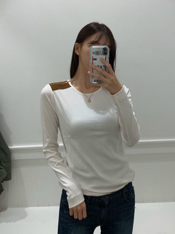Polo Ralph Lauren Women's Shoulder Point Long Sleeve T-Shirt Winter Cream 200670915010 B7