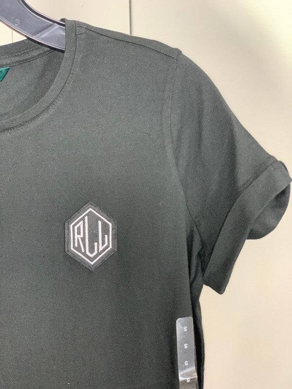 Polo Ralph Lauren Women's Black Logo Patch Short Sleeve T-Shirt Black 200755256002 B3