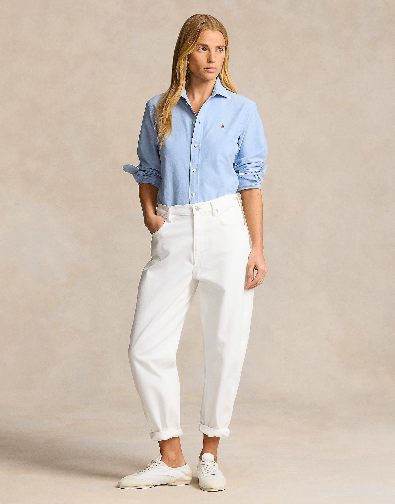Polo Ralph Lauren Women's Classic Fit Oxford Shirt Blue 211747514019 B10
