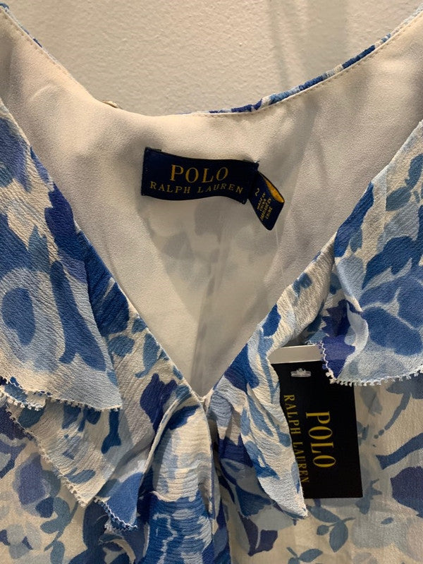 Polo Ralph Lauren Women's Flower Pattern Sleeveless Blouse Blue 211751687001 B14