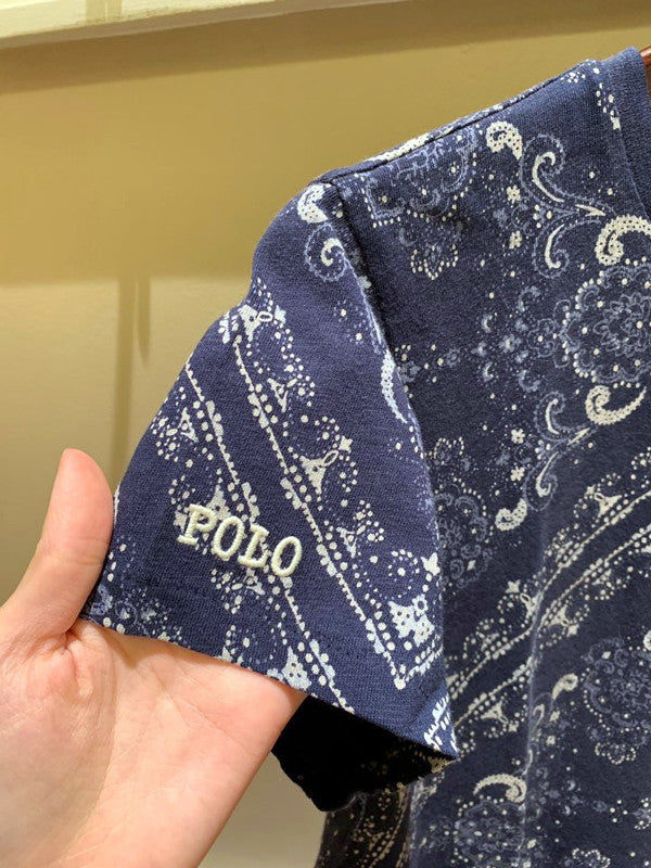 Polo Ralph Lauren Women's Bndna Round T-Shirt Navy Bndna 211754189001 B2