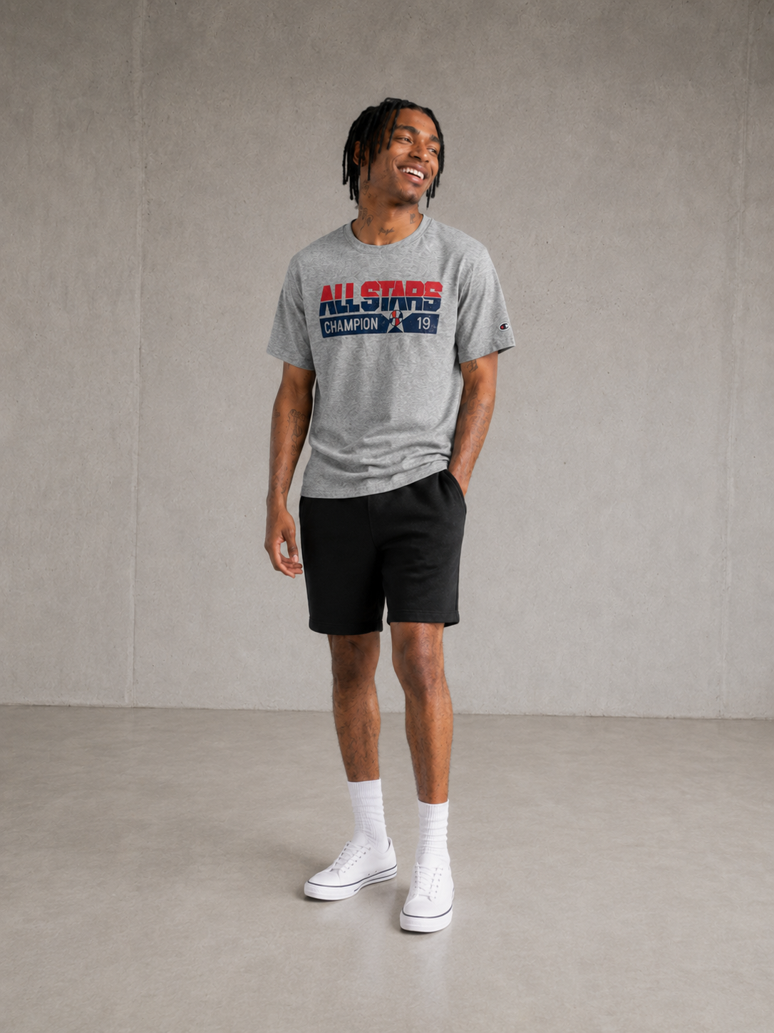 Champion Men's Classic Graphic T-shirt Oxford Grey GT23H 5860A0 806
