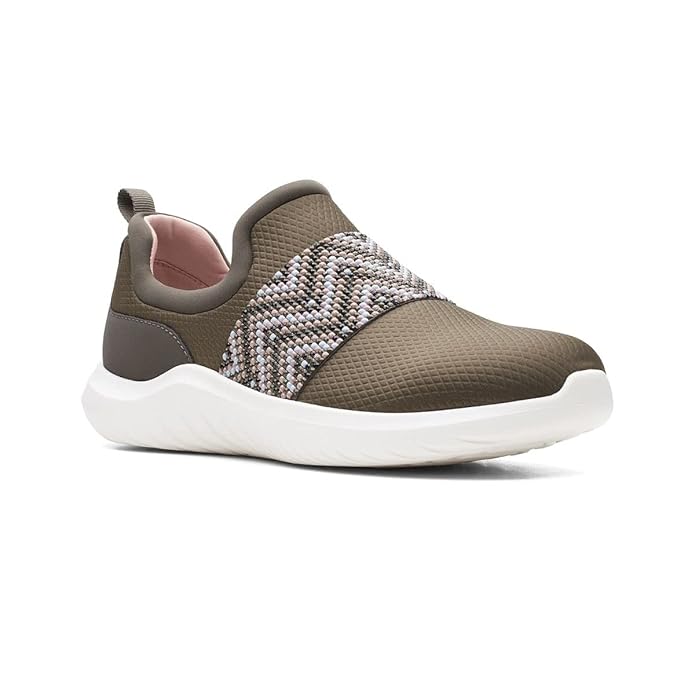 Clarks Women's Nova Way Sneaker Dark Olive Combi 26162988