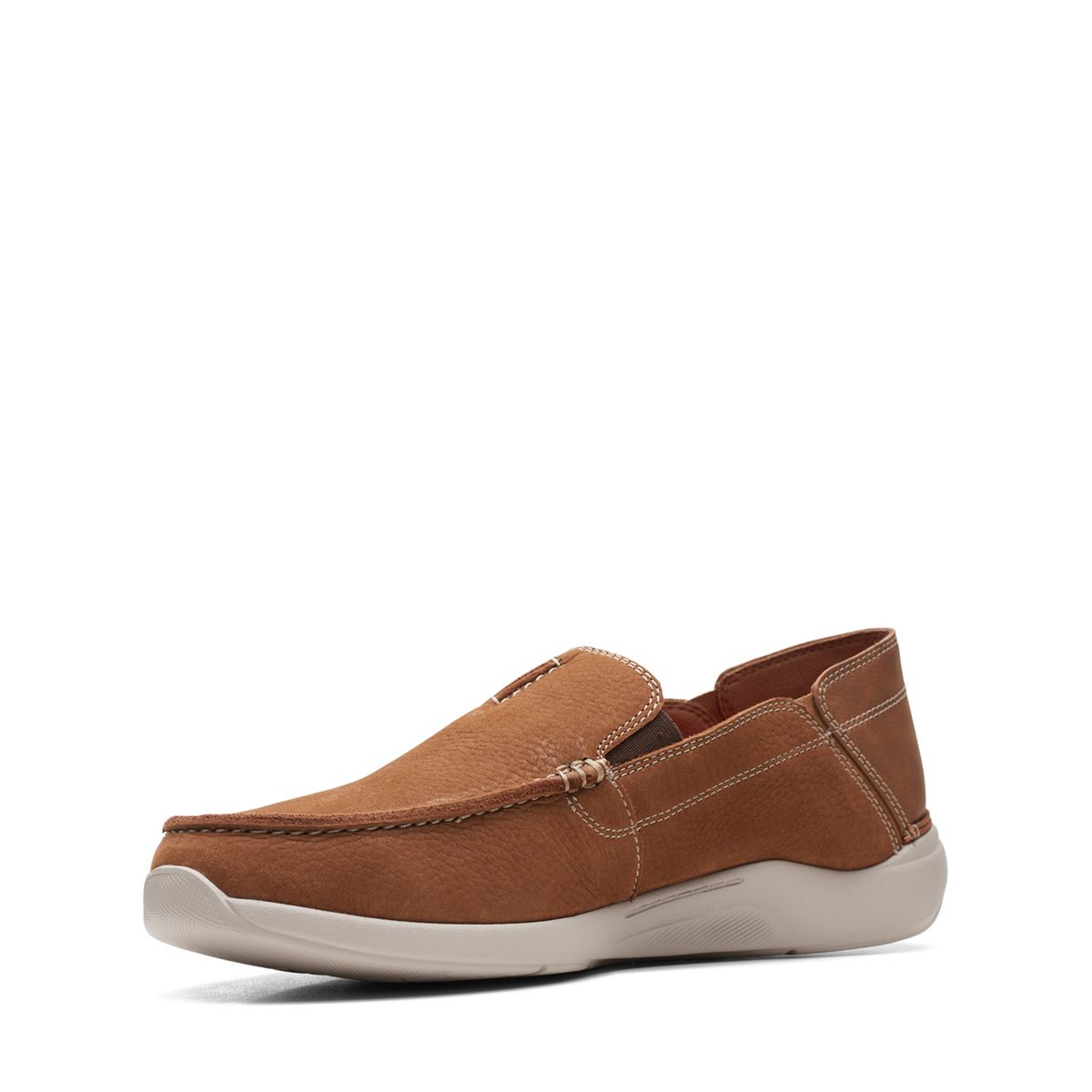 Clarks Men's Gorwin Step Tan Nubuck 26164688 - APLAZE