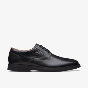 Clarks Mens Malwood Lace Black Leather Oxford 26168162