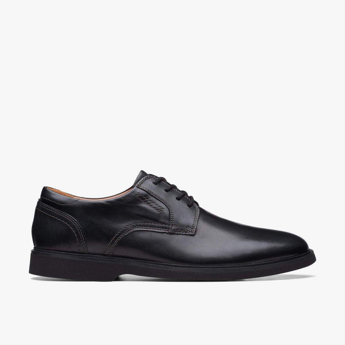 Clarks Mens Malwood Lace Black Leather Oxford 26168162