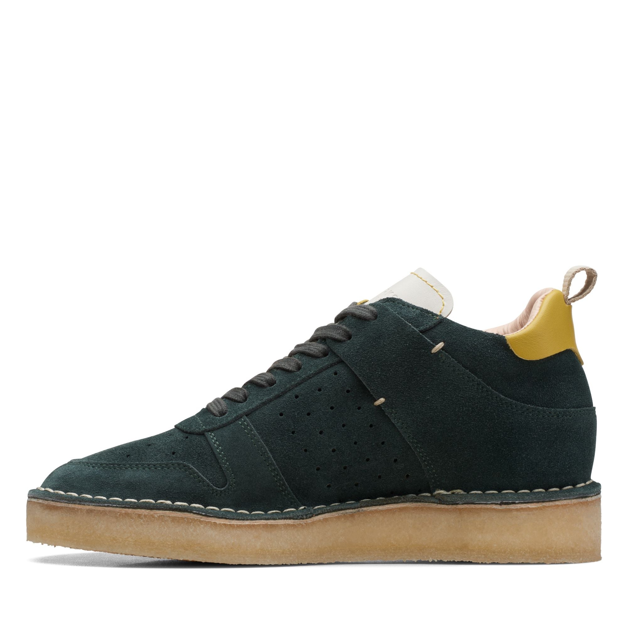 Clarks Women's Desert Run Dark Green Suede 26169459 - APLAZE