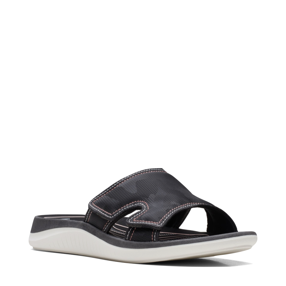 Clarks Women's Glide Bay Sandal Black 26169745 - APLAZE