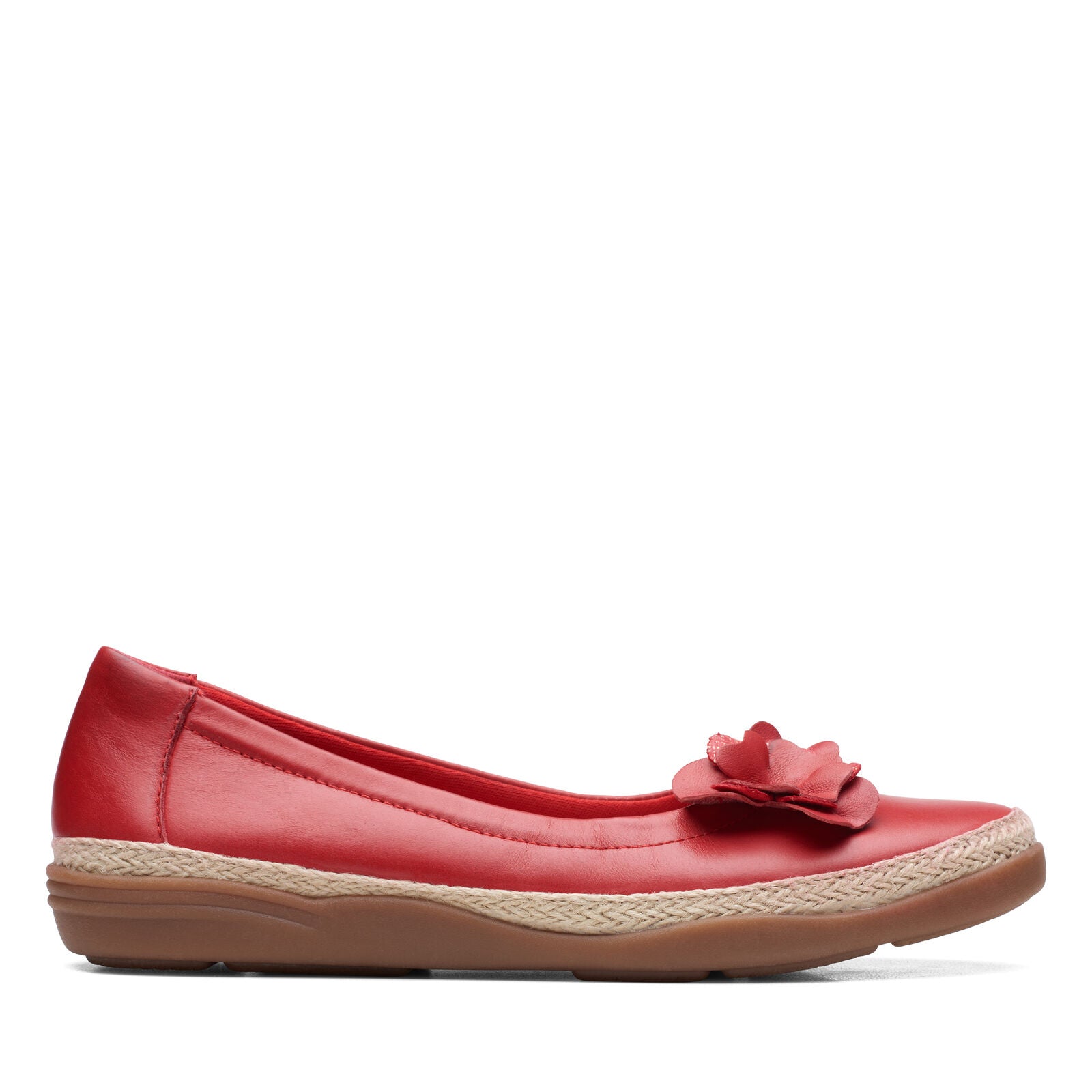 Clarks Women's Elaina Jade Cherry Red Leather 26171189