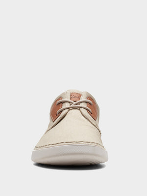 Clarks Men's Gereld Tie Sand Textile 26171672 - APLAZE