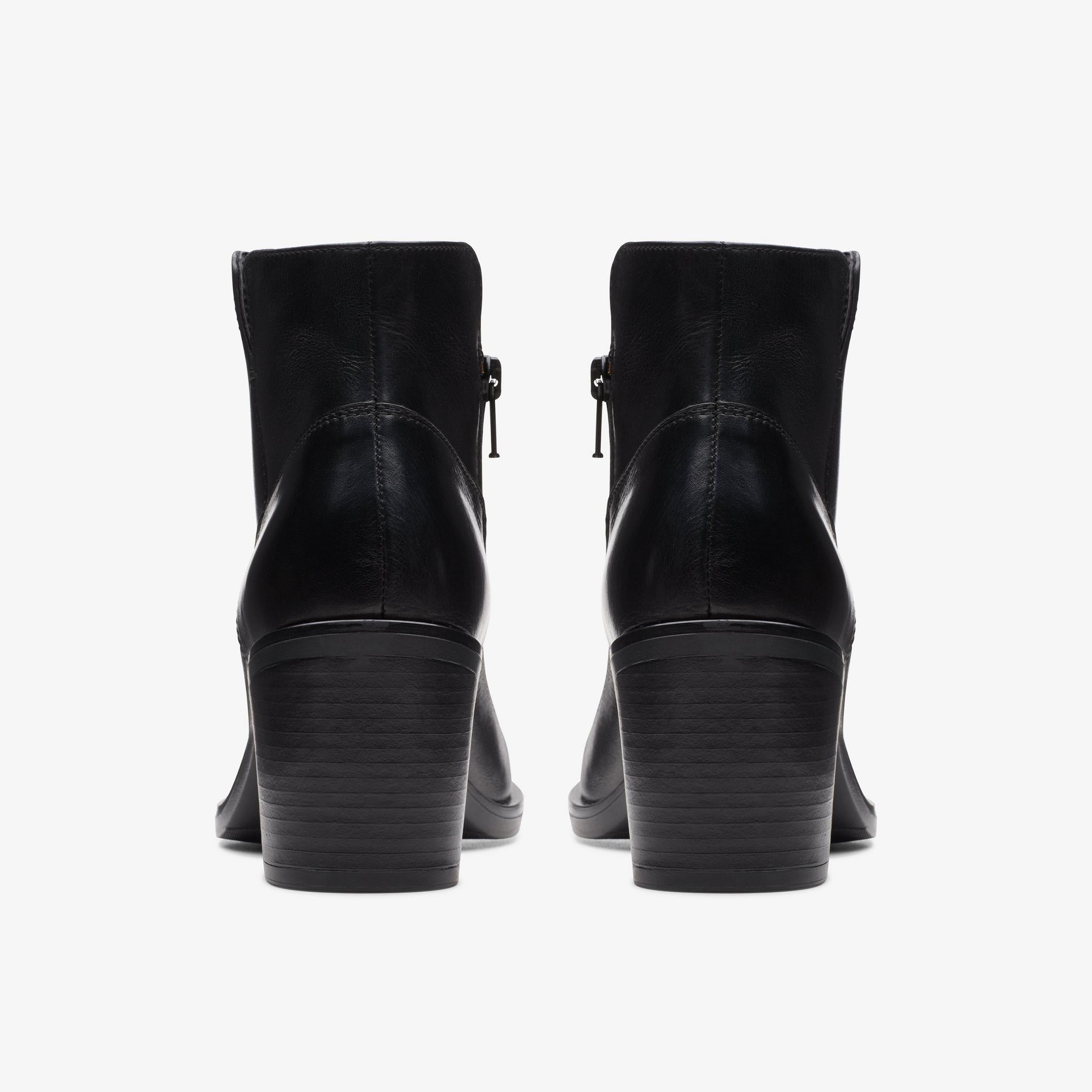 Clarks Women's Valvestino Lo Black Leather 26171833 - APLAZE