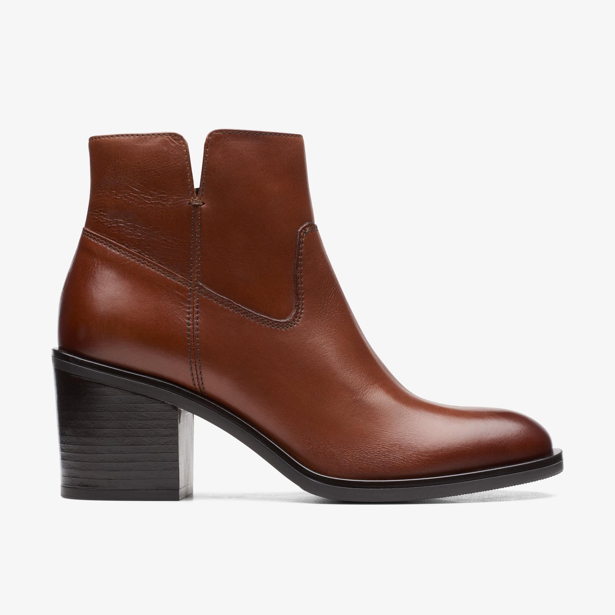 Clarks Women's Valvestino Lo Dark Tan Leather 26171834 - APLAZE