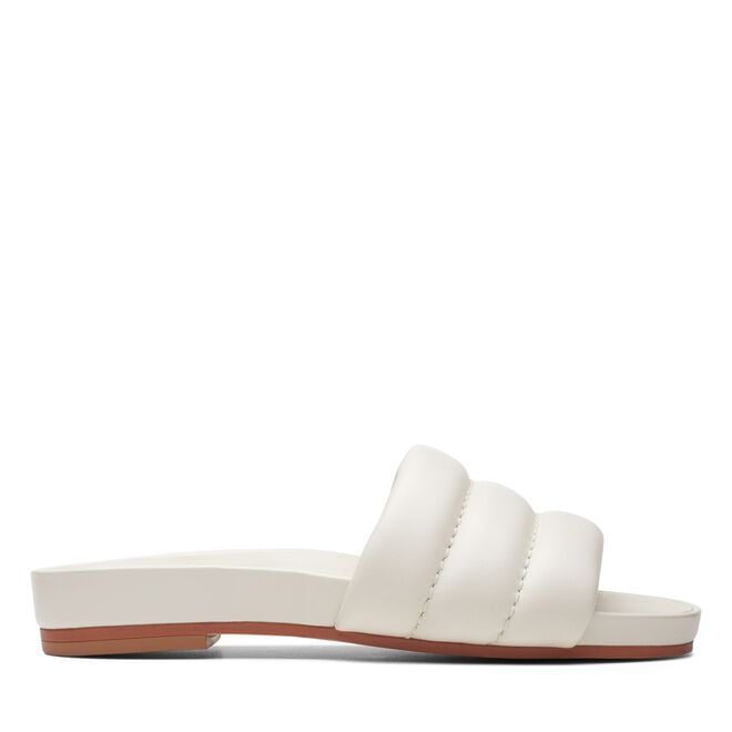 Clarks Women's Pure Soft Off White Leather 26173701 - APLAZE