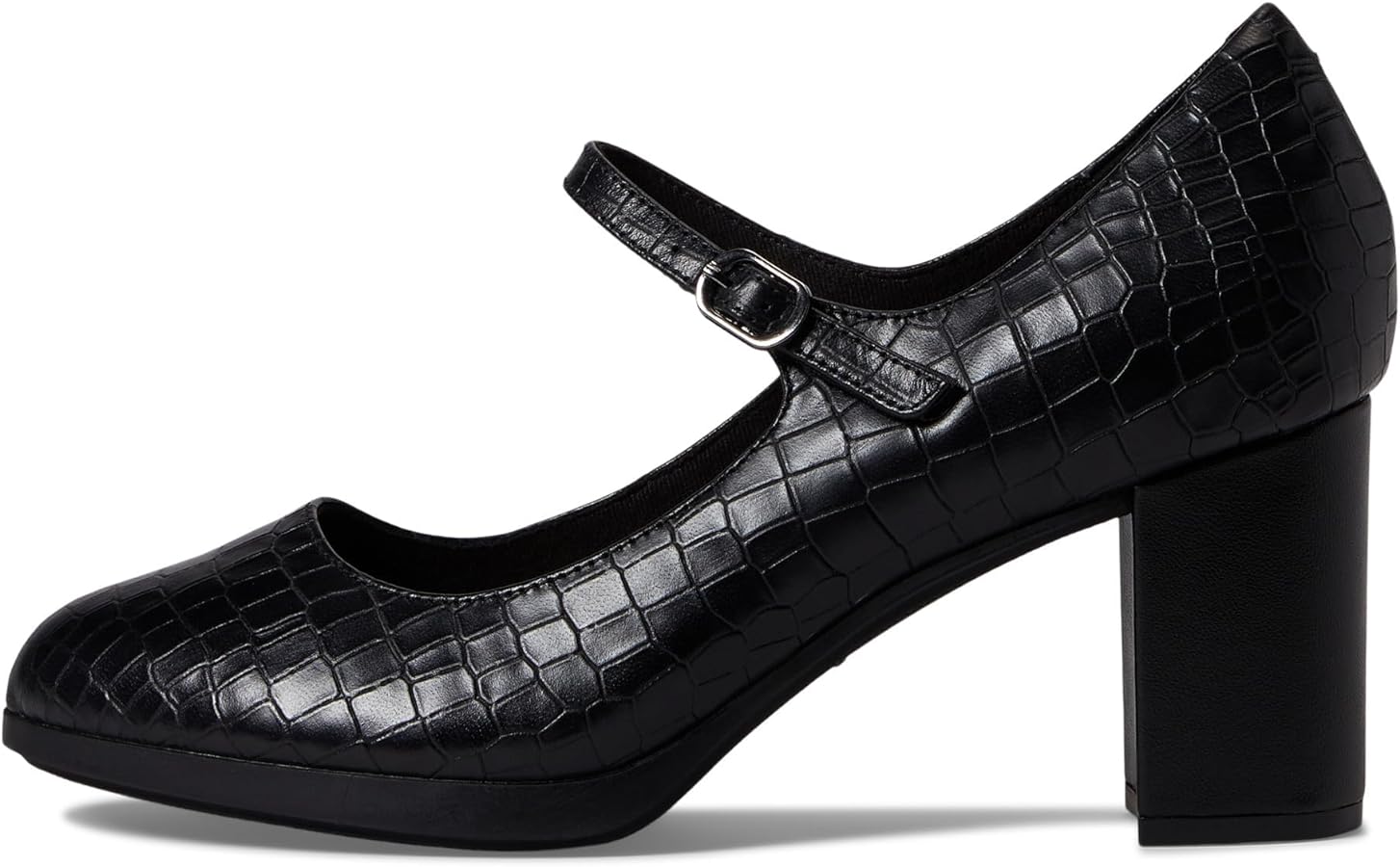 Clarks Women's Bayla Nora Black Croc 26174483 - APLAZE