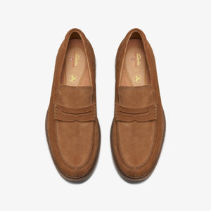 Clarks Men's Un Shire Step Cola Suede 26174581 - APLAZE
