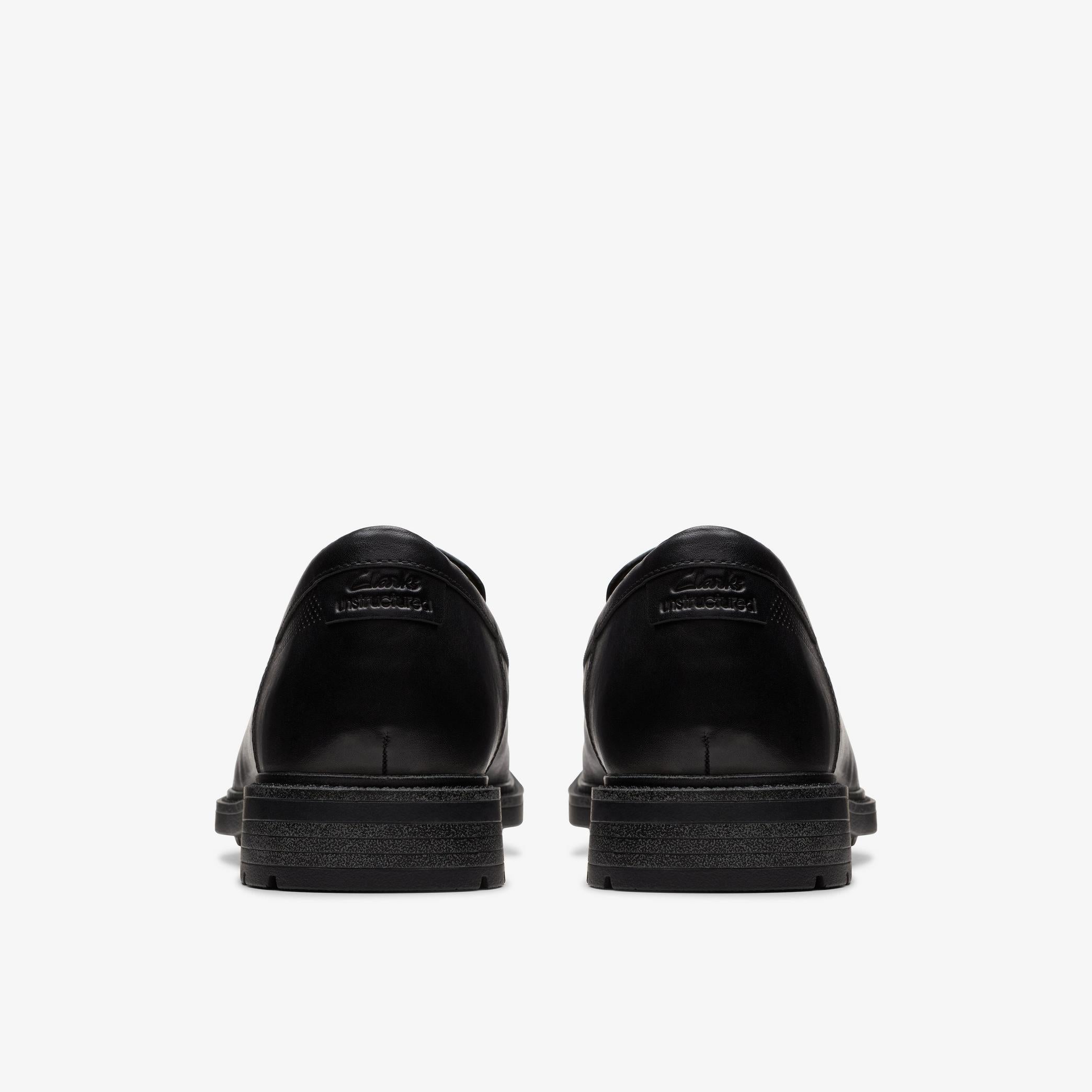 Clarks Men's Un Shire Step Black Leather 26174654 - APLAZE