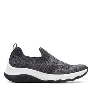 Clarks Women's Circuit Path Black Knit 26174947 - APLAZE
