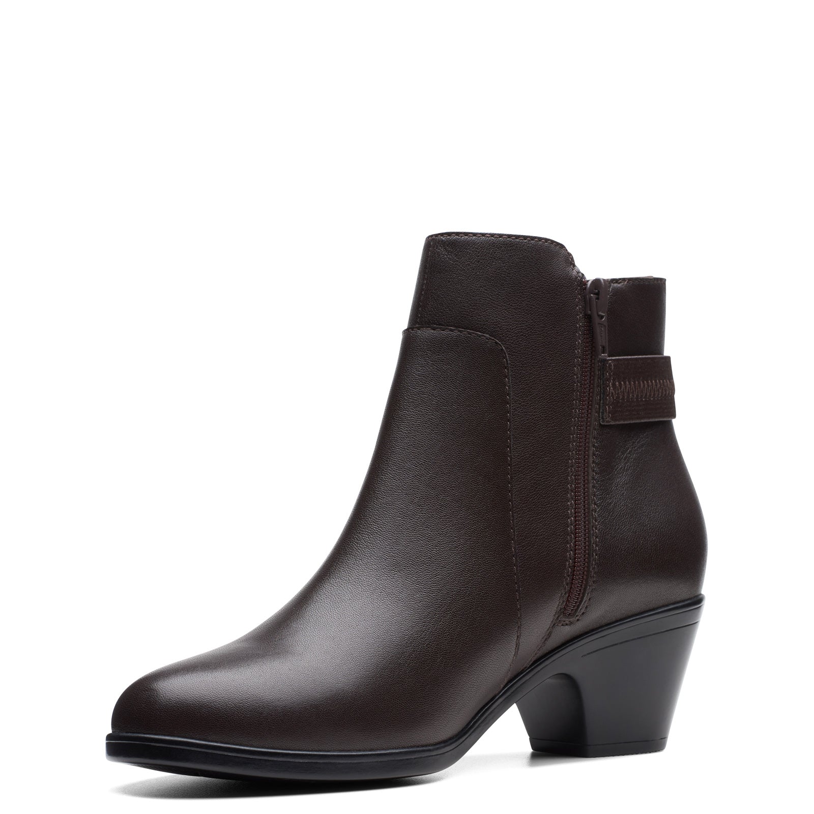 Clarks Women's Emily 2 Holly Boot Dark Brown Lea 26175032 - APLAZE