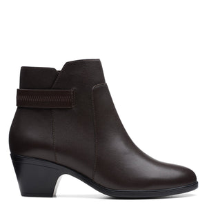Clarks Women's Emily 2 Holly Boot Dark Brown Lea 26175032 - APLAZE