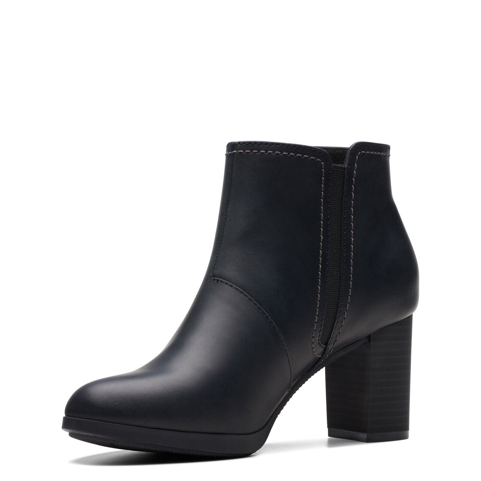 Clarks Women's Bayla Glow Black Oily Lea 26175972