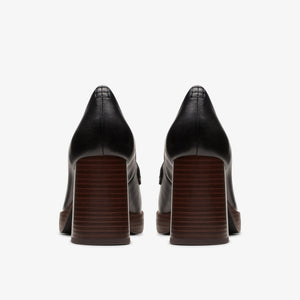 Clarks Women's Zoya85 Walk Black Leather 26176654 - APLAZE