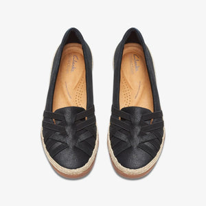 Clarks Women's Elaina Petal Black Suede 26177086 - APLAZE