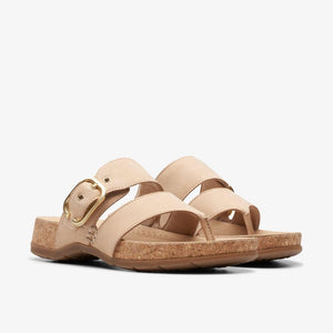 Clarks Women's Reileigh Park sandal Beige Nubuck 26177425 - APLAZE