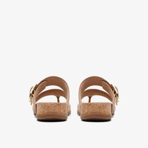 Clarks Women's Reileigh Park sandal Beige Nubuck 26177425 - APLAZE