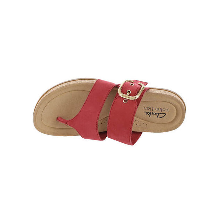 Clarks Women's Reileigh Park sandal Cherry Nubuck 26177427 - APLAZE