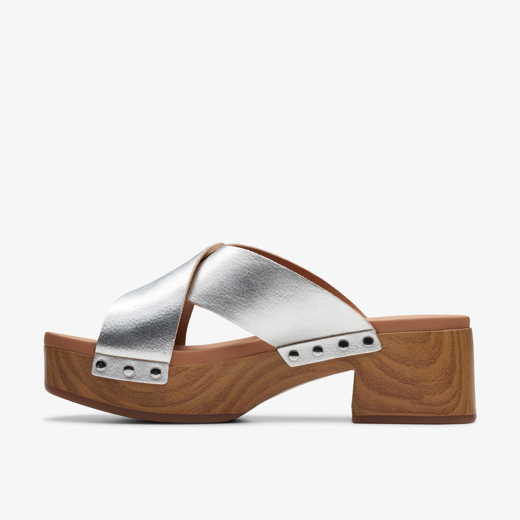 Clarks Women's Sivanne Walk Silver Leather 26177463