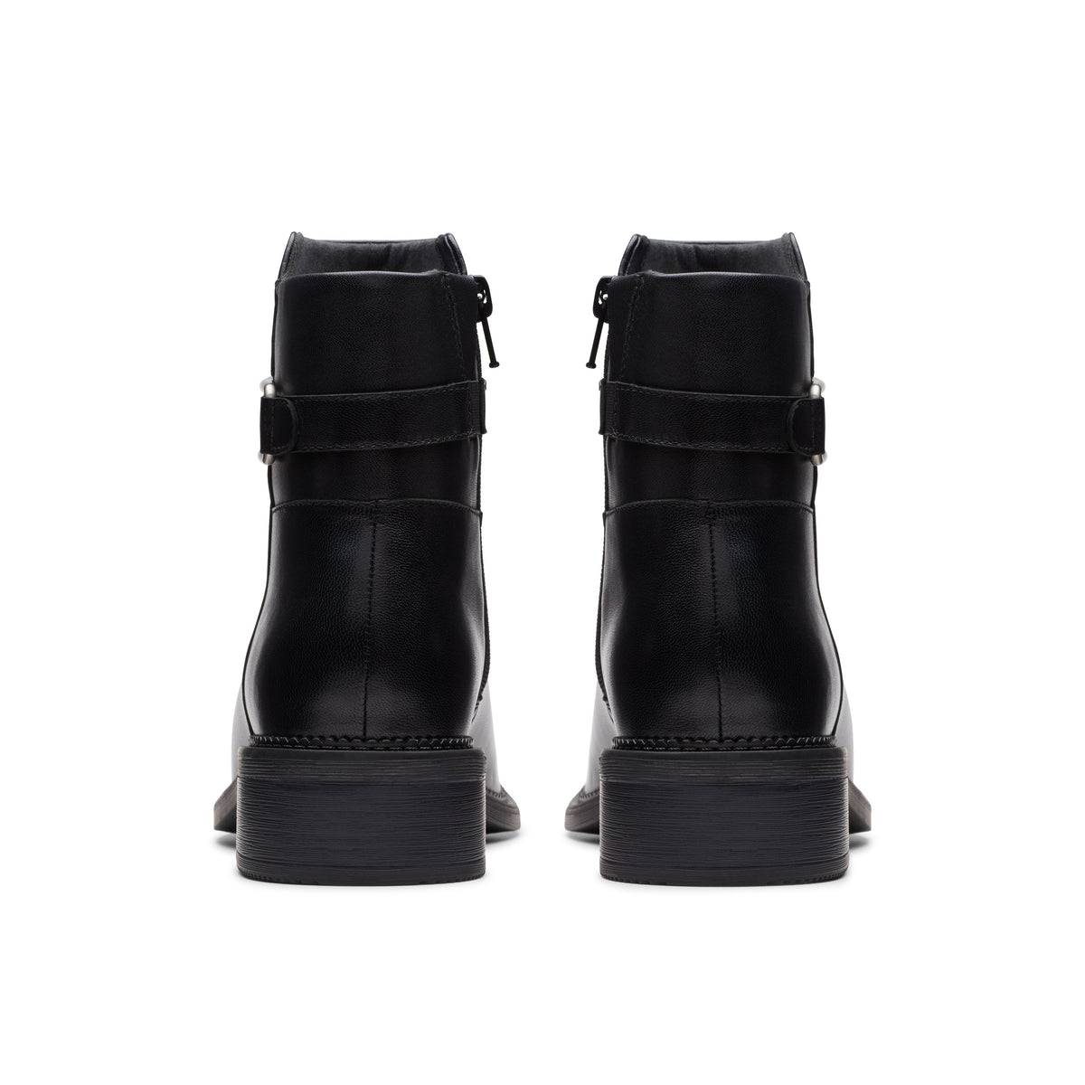 Clarks Women's Maye Bella Black Leather - rear view