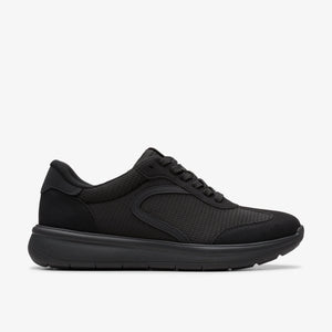 Clarks Women's Ezrinn Lace Black Combi Textile Sneaker 26185288