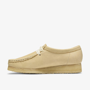 Clarks Originals Women's Wallabee Pale Yellow Leather Shoe 26185626 - medial side view