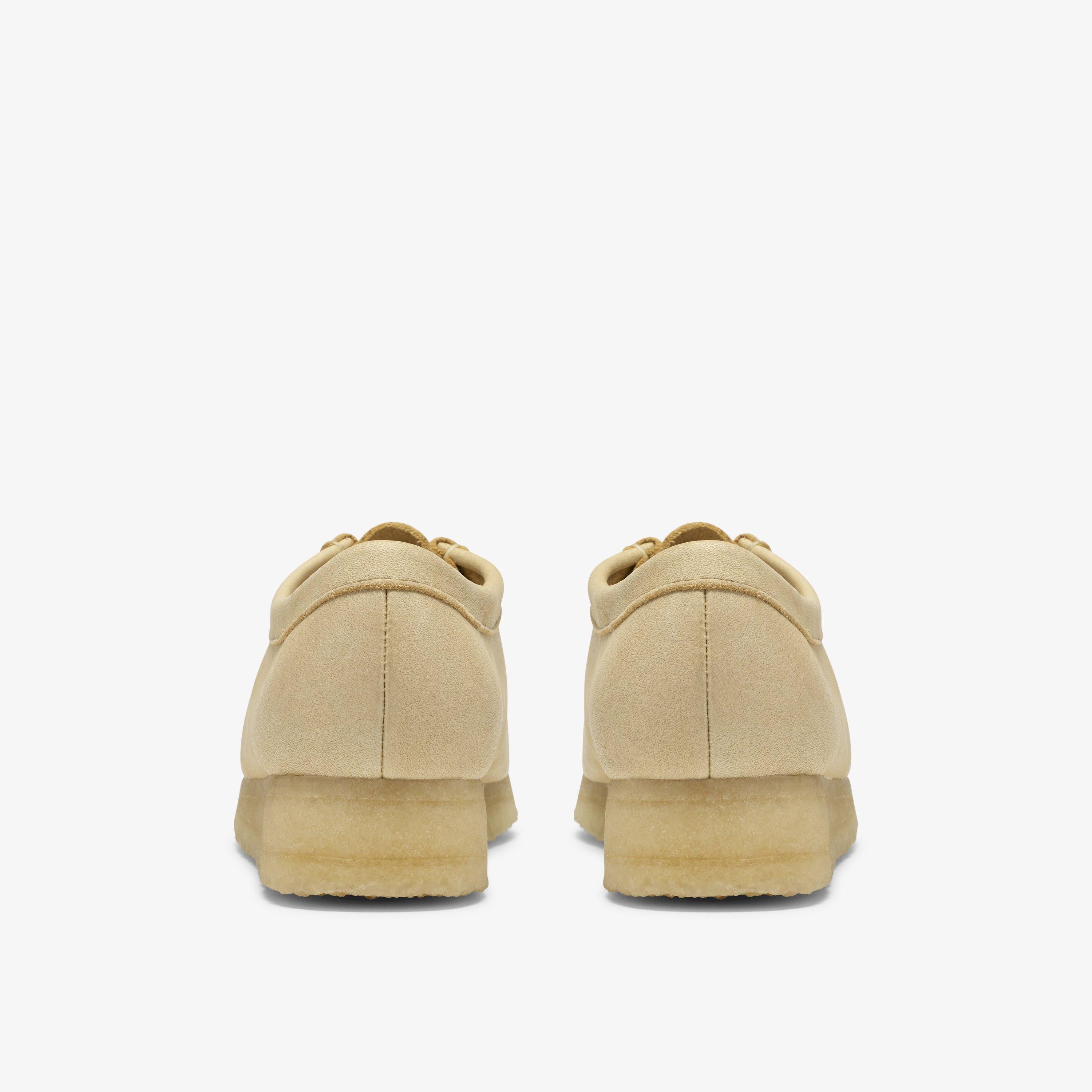 Clarks Originals Women's Wallabee Pale Yellow Leather Shoe 26185626 - rear view