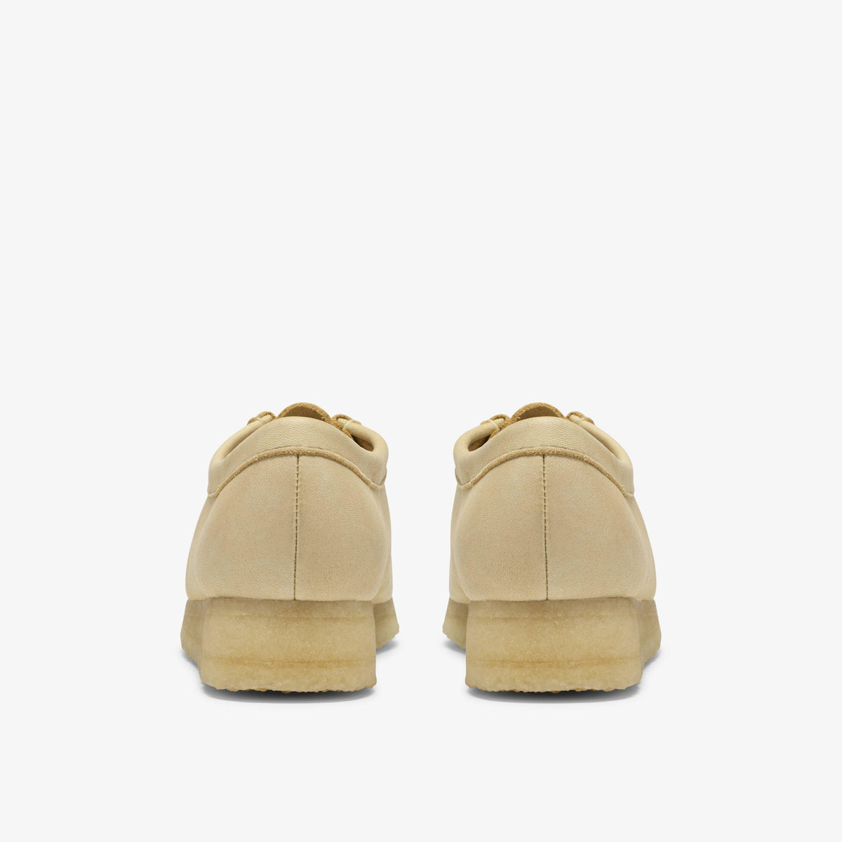 Clarks Originals Women's Wallabee Pale Yellow Leather Shoe 26185626 - rear view