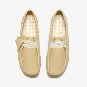 Clarks Originals Women's Wallabee Pale Yellow Leather Shoe 26185626 - top view