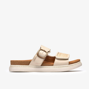 Clarks Womens Arwell Step Cream Leather Sandal 26185816