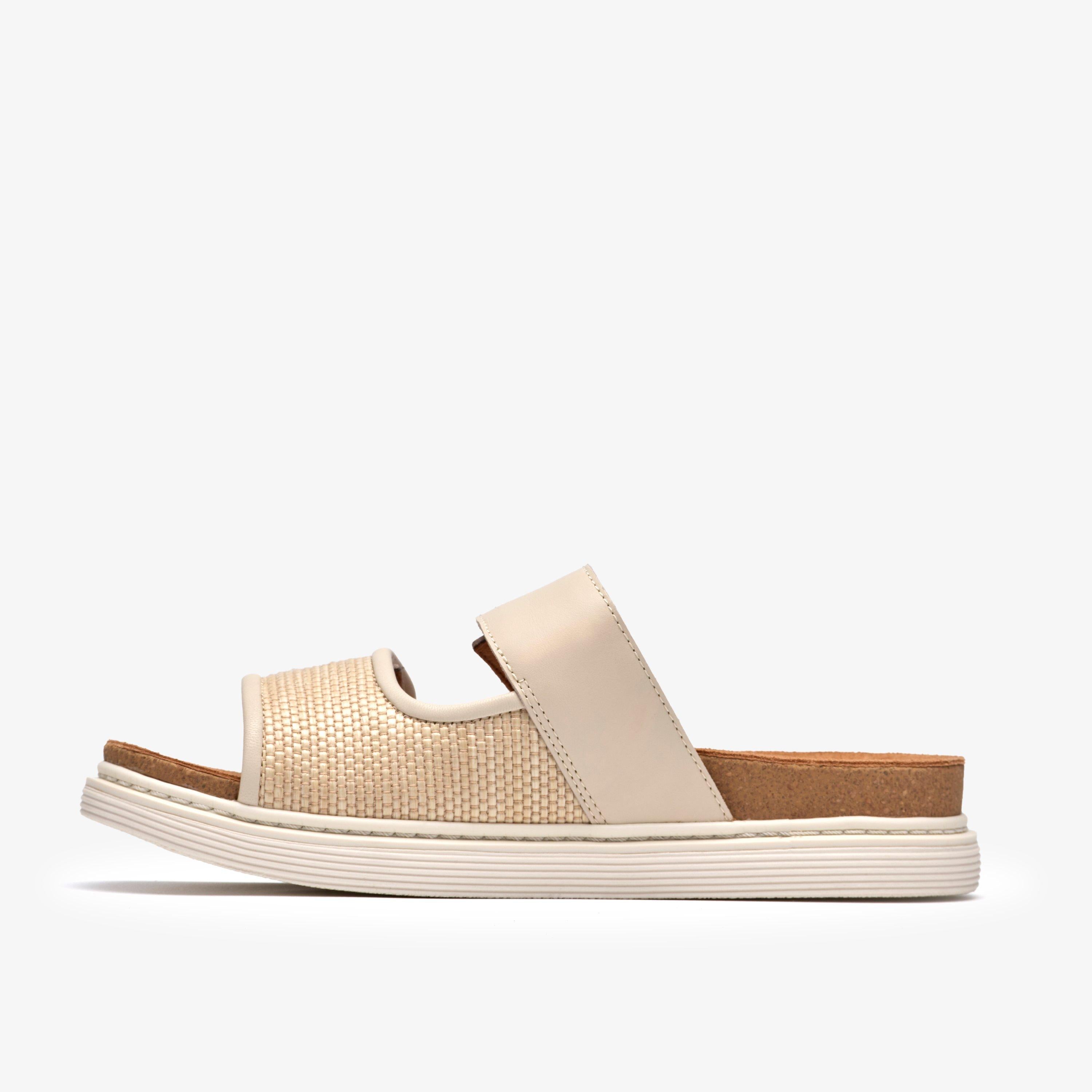 Clarks Womens Arwell Step Cream Leather Sandal 26185816