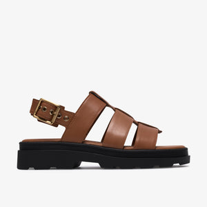 Clarks Womens Orinoco3 Strap Tan Leather Sandal 26186587
