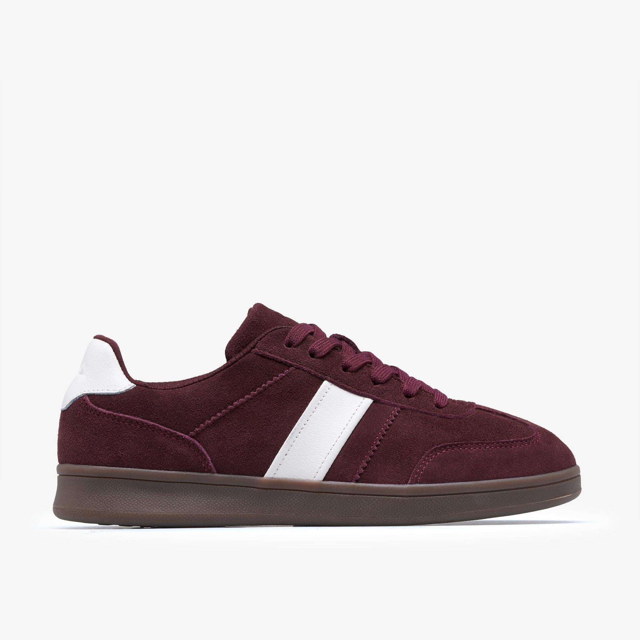 Clarks Womens Seco Speed 2 Burgundy Suede 26187398