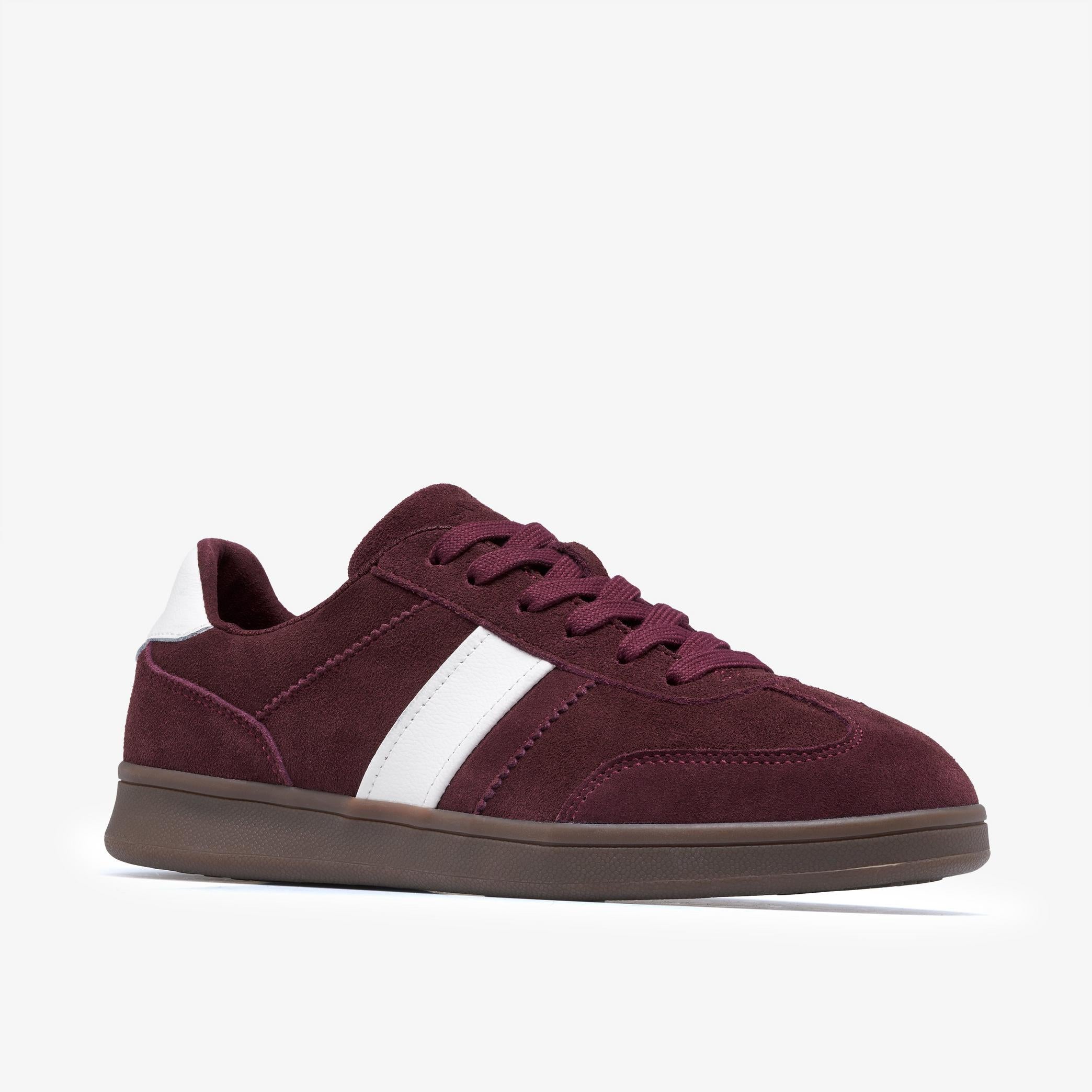 Clarks Womens Seco Speed 2 Burgundy Suede 26187398