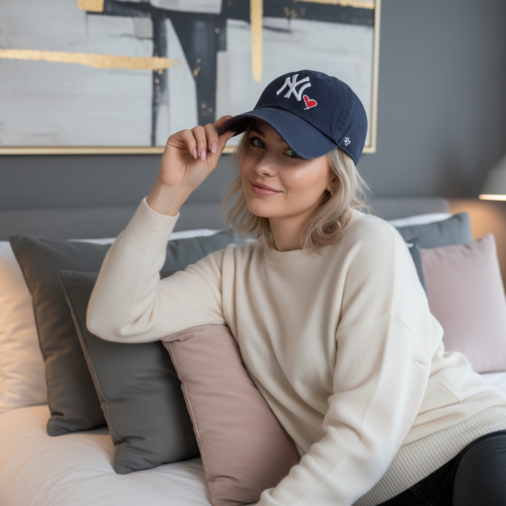 47 Brand New York Yankees '47 Clean Up Cap Navy Icon B-ICONC17GWS-NYB