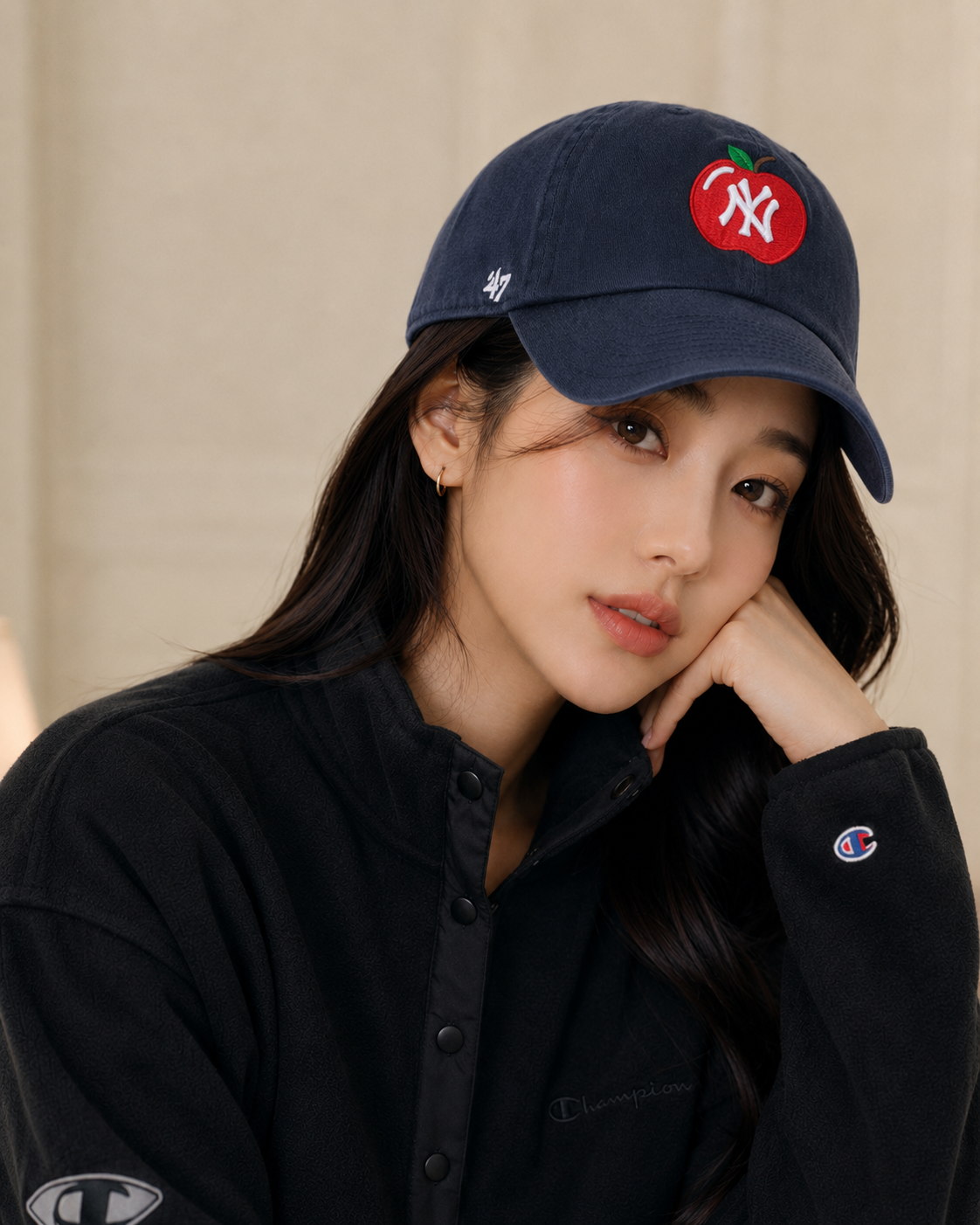 47 Brand New York Yankees '47 Clean Up Cap Navy Harvest B-HARVC17GWS-NY