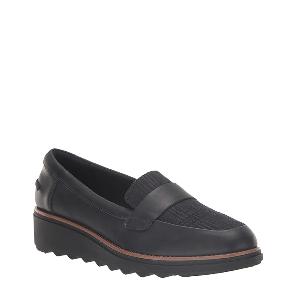 Clarks Women's Sharon Gracie Navy Combi Leather 26175574