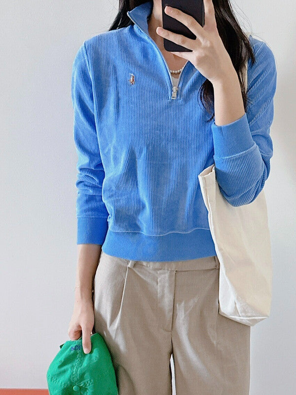 Polo Ralph Lauren Girls Corduroy Pullover Harbor Island Blue 313916780002 B6