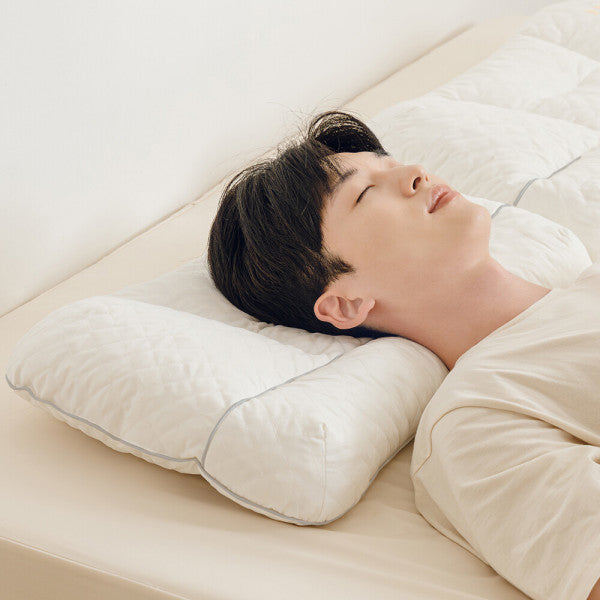 수면공감 NEW 우유 베개 라운드형 메모리폼 기능성 경추 베개 하이브리드 듀오 택1 (방수+냉감커버증정) 벼게 베게